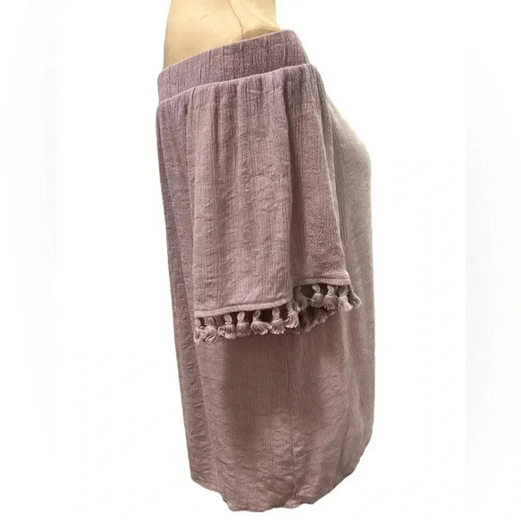 Knox Rose Top Womens Sz Med Purple Embroidered Southwestern Off Shoulder
Tassel - Picture 2 of 8